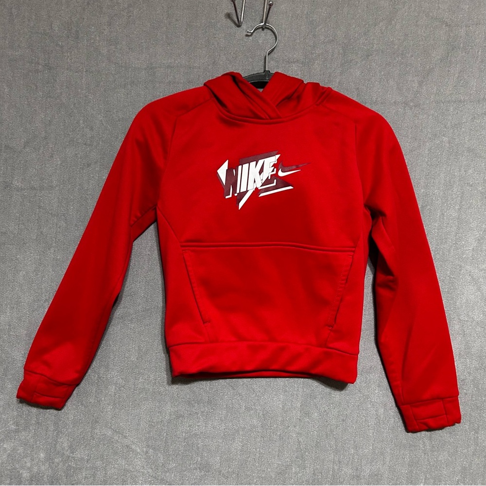 Nike Boys‎ Small Hoodie Pullover Sweater Pockets Red